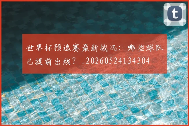 世界杯预选赛最新战况：哪些球队已提前出线？_20260524134304